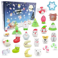 24pcs christmas advent calendar snowman squeezing toy box new year 24days countdown stress relief toy kid gift