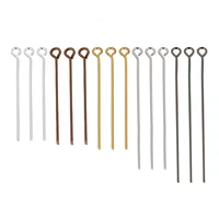 200pcslot eye head pins 16 70mm stainless steel heads eye flat head pin diy findings supplies for diy jewelry accessories