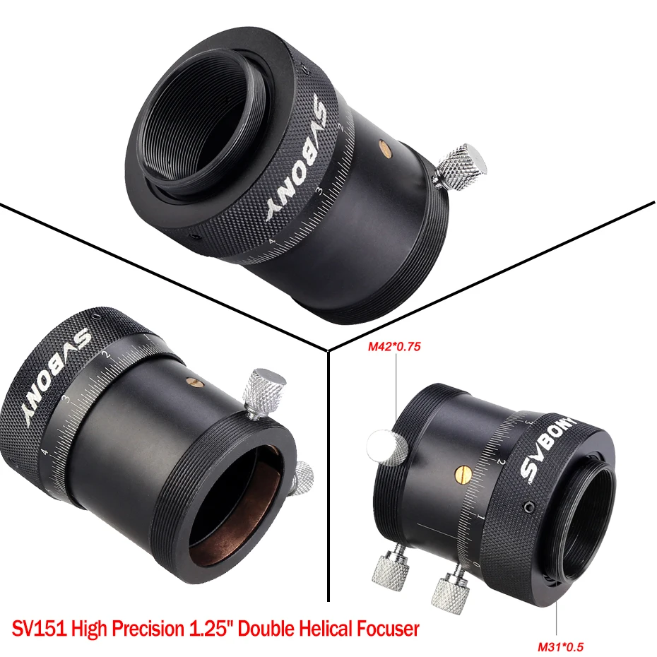 SVBONY M31* 0,5 внутренняя резьба для M42* 0,75 T2 внутренняя резьба адаптация/наружная резьба адаптер& SCT наружная резьба адаптер/" конвертер адаптер