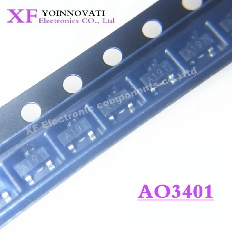 100 шт. AO3401 3401 SOT 23 флэш МОП транзистор 30 В 4 а новый оригинал |p-ch mosfet|10 pcs |