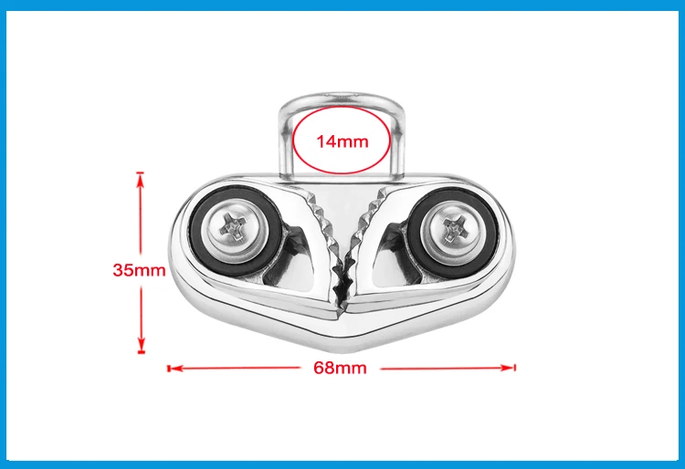 2X SS 316 Cam Cleat с проводом ведущее кольцо лодка Cleats Matic Fairlead морской парусный спорт