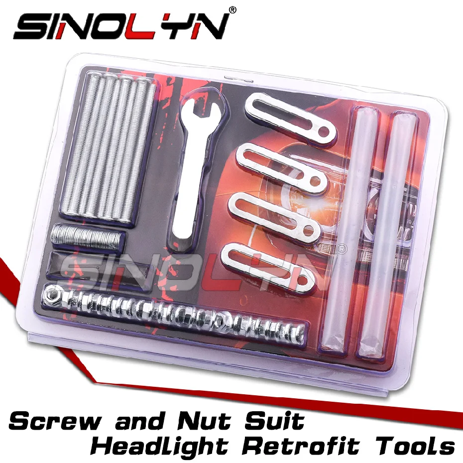 

Sinolyn Retrofit Tool Screw Suit Kit For Hella 3R G5/Koito Q5 Projector Lens 3.0 Bixenon Headlight Car Lights Accessories Tuning