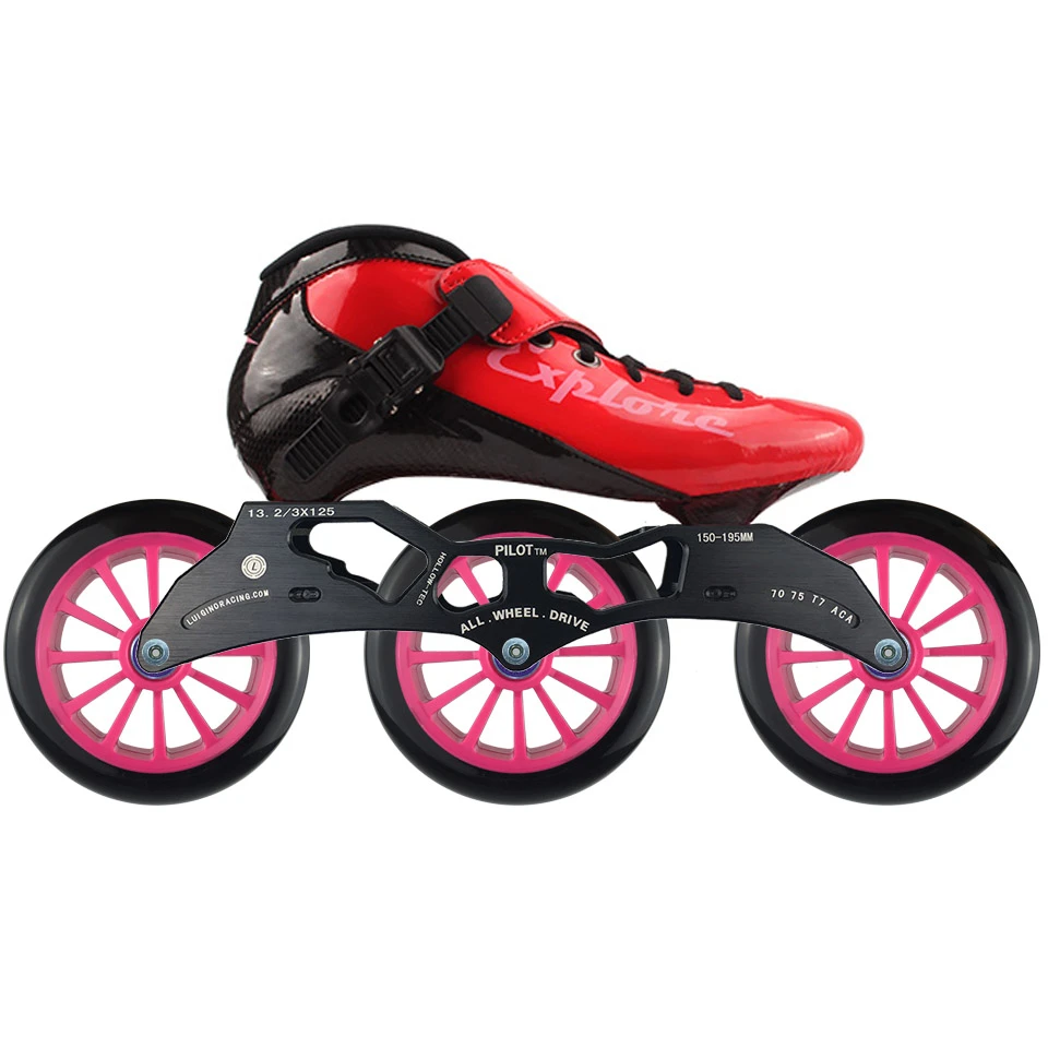 ISPORTS скоростные роликовые коньки из углеродного волокна для соревнований 3*125 мм или 4*100/110 мм уличные гоночные коньки Patines роликовые коньки SH56