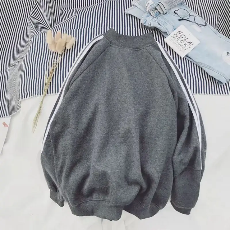 Men Japanese Style Warm Solid Color Round Collar Sweater Long Sleeve Elastic Slim Pullover Tops