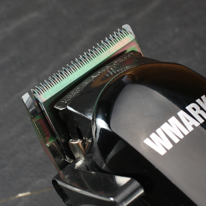 Профессиональная машинка для стрижки волос WMARK с 2 отверстиями, Радужный цвет, серебристый цвет, золотистый цвет, сменные лезвия, W-2 для профессионального клипера