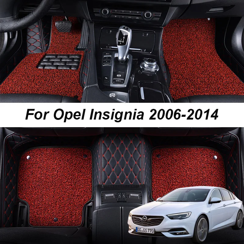 

Двухслойные кожаные внутренние детали, индивидуальный автомобильный напольный коврик для Opel Insignia 2006 2014 2007 2010, коврики, накладки, аксессуары