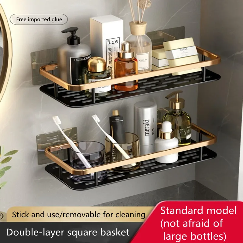 

Drillless Bathroom Shelf Shampoo Shelf Shower Shelf Kitchen Holder Kitchen Organizer Bathroom Accessories Set