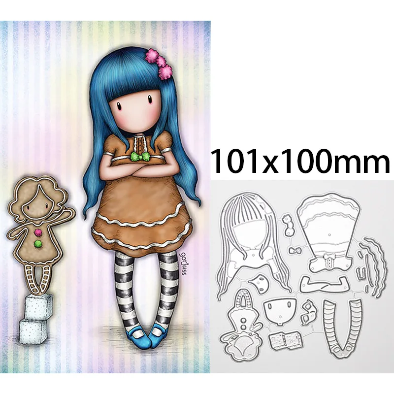 Трафареты для вырезания кукол трафареты для поделок скрапбукинга альбом тиснение DIY бумажные карты девочка лиса нож формы - Цвет: 7