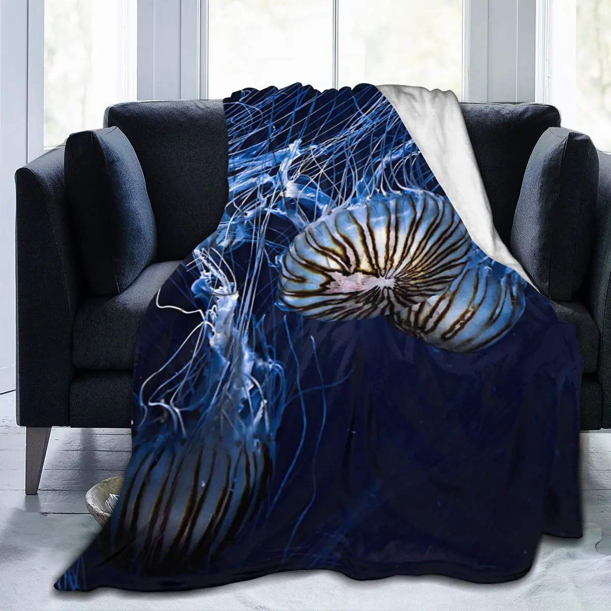 

Новинка, модное фланелевое одеяло с 3d-изображением медузы, постельное белье, мягкое одеяло, покрывало для кровати, украшение для домашнего т...