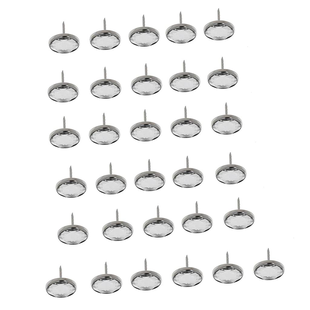 

25x 20/22mm Diamante Crystal Button Upholstry for Headboard Chair Buttons