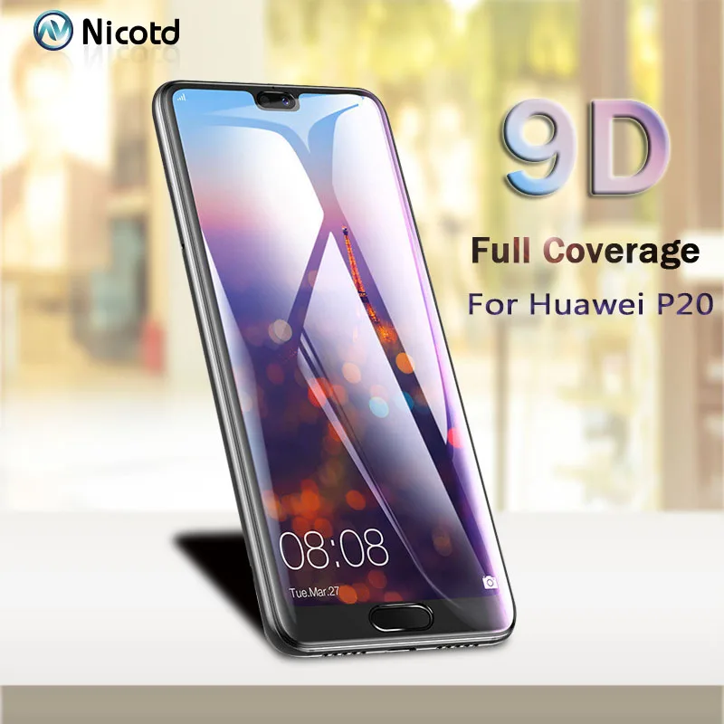 Защитное стекло с полным покрытием экрана для Huawei 20 View P20 Pro P30 Lite 9D закаленное