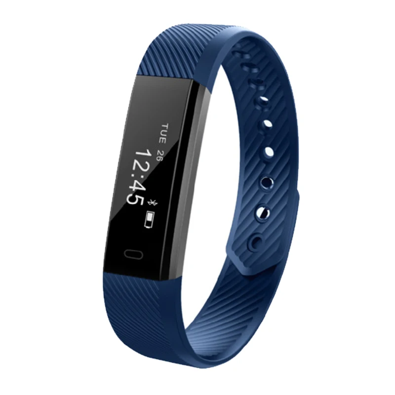 Синий Смарт-браслеты фитнес-трекер умный браслет мужской Шагомер Bluetooth Smartband водонепроницаемый монитор сна наручные часы PK Fitbits - Цвет: Синий