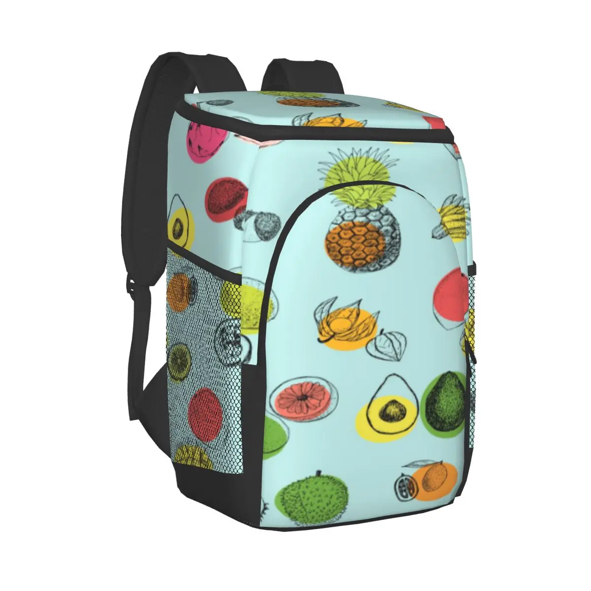 

Водонепроницаемый рюкзак-холодильник для пикника с тропическим рисунком фруктов, Термосумка для холодильника, термоизолированная сумка д...