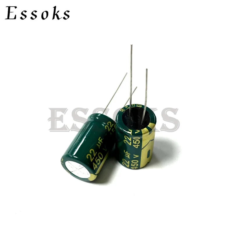 

5pcs Electrolytic Capacitor 450V22UF 450V 22UF 13X20 mm High Frequency Low ESR Aluminum Capacitors