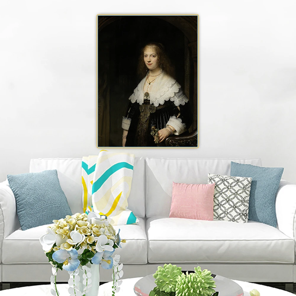 Citon 》 портрет Марии поездки Картина на холсте Рембрандта масляная живопись