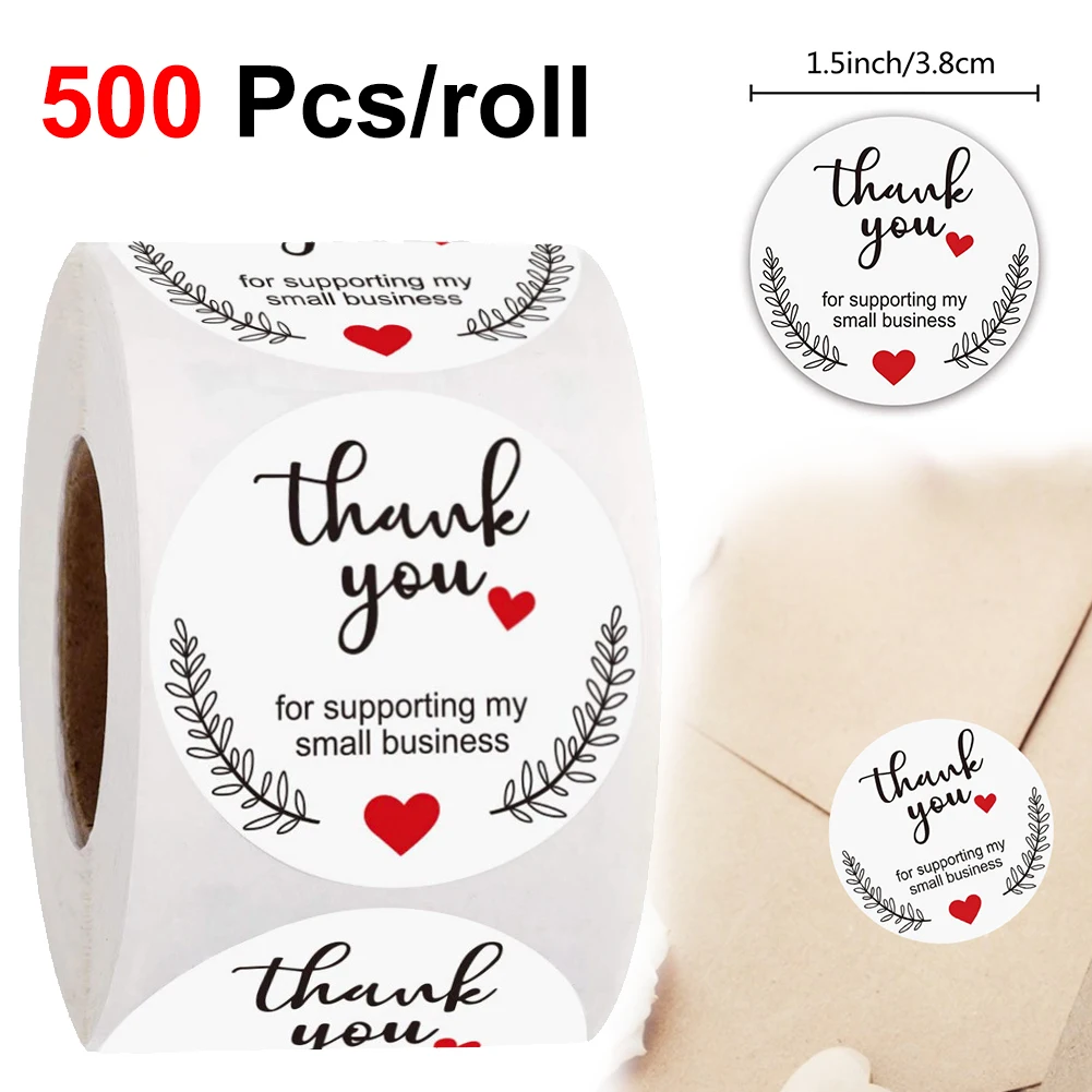 

1.5 Inch Thank You Stickers & Label Sticker,Round Olive Branch Thank You Sticker Roll Gift for Party & Holiday DIY Decorations