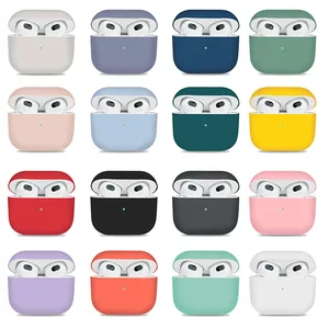 silicone case for airpods pro 3 case wireless bluetooth for apple airpods pro case cover earphone case for air pods pro 3 fundas free global shipping