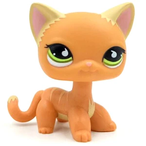 525 pet shop lps лпс пет шоп игрушки кошка немного короткие волосы стоял серый#5#391 черный#336 старые оригинальные игрушки котенок детей Рождество подарок коллекция - Цвет: 525