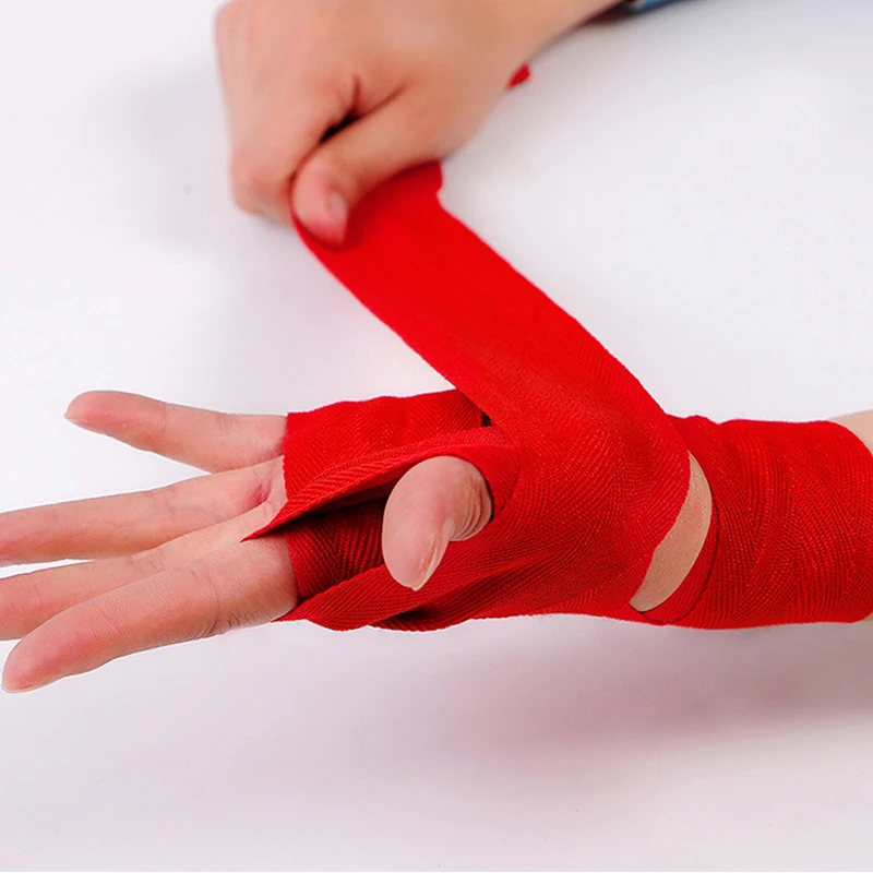 2 рулона хлопковые спортивные боксерский бандаж Санда Муай Тай тхэквондо ручные