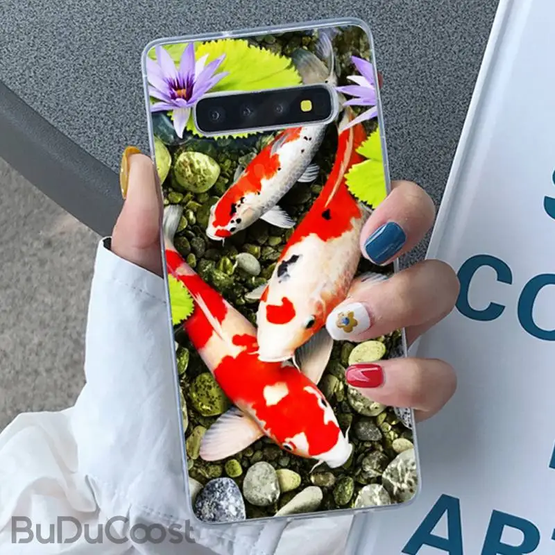 

Beautiful goldfish DIY luxury Phone Case For Samsung S5 6 7 8 9 10 S8 S9 S10 plus S10E lite S10-5G S20 UITRA plus