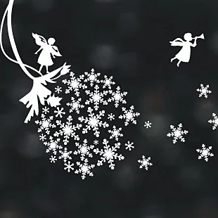 Большой Рождественский стикер X mas наклейка плакаты виниловые наклейки на стены Декор Фреска стекло магазин украшения на окна для дома