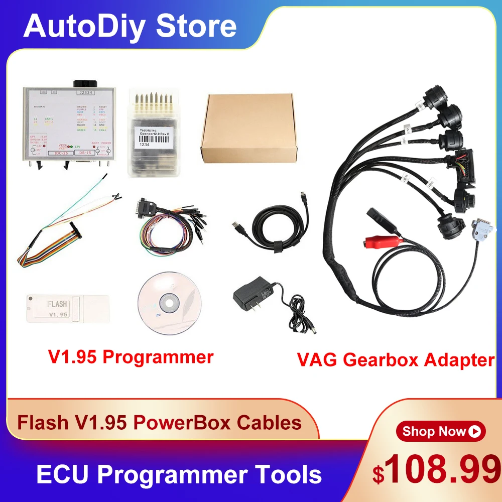 VA-G Gearbox Adapter Plus KTMFLASH V1.95 PowerBox Chip Turning Programmer For DQ250 DQ200 VL381 VL300 DQ500 DL501 Read Write ECU