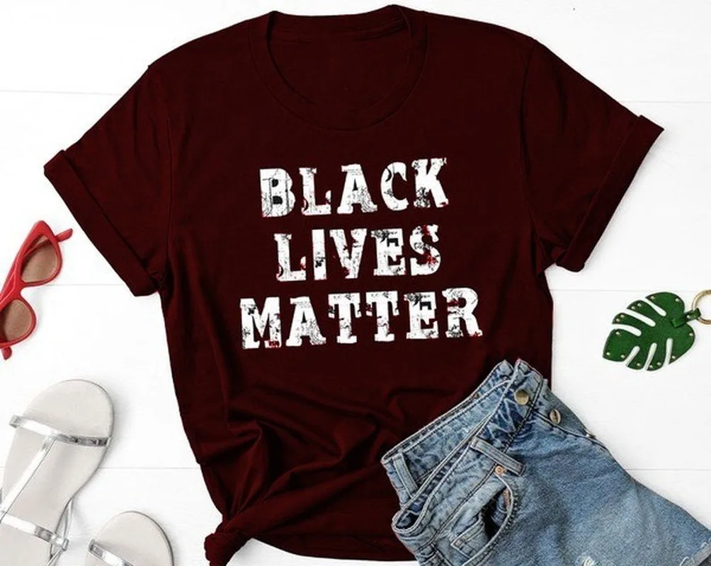 

BLACK LIVES MATTER Letter Print T Shirt Women Short Sleeve O Neck Loose Tshirt Summer Women Tee Shirt Tops Camisetas Mujer