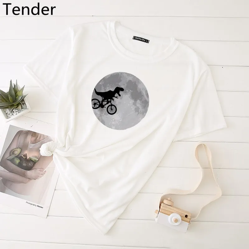 Женская футболка с принтом летняя коротким рукавом и тиранозавра 2020|Футболки| |