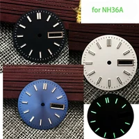 28 5mm replacement watch dial for nh36a movement c3 green luminous dial for nh36 movement watch accessories