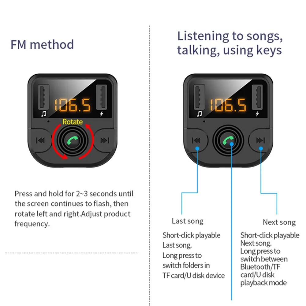 KISSCASE, Автомобильный mp3 плеер, громкая связь, беспроводной Bluetooth комплект, fm-передатчик, ЖК-дисплей, автомобильное USB зарядное устройство, FM модулятор, автомобильные аксессуары