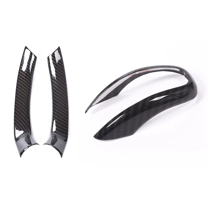 3 шт. углеродное волокно АБС пластик украшение для руля рамка полоса накладка на