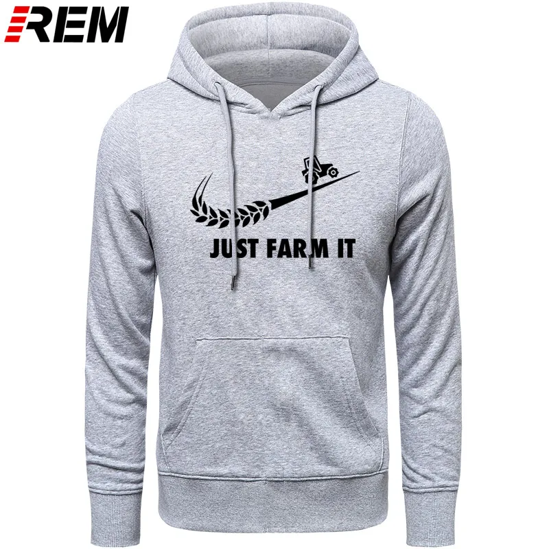 Худи rem Fashion Just Farm It для мужчин, с круглым вырезом, хлопок, с длинным рукавом, фермер, фермерский человек, топы, Толстовки, Толстовки
