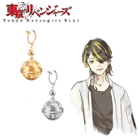 anime tokyo revengers kazutora ball earrings izana mitsuya cosplay drop earrings for fans jewelry accessories