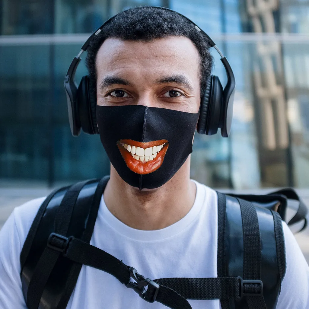 3d забавные стикеры со ртом Новые Различные стили для масок лица подходит всех