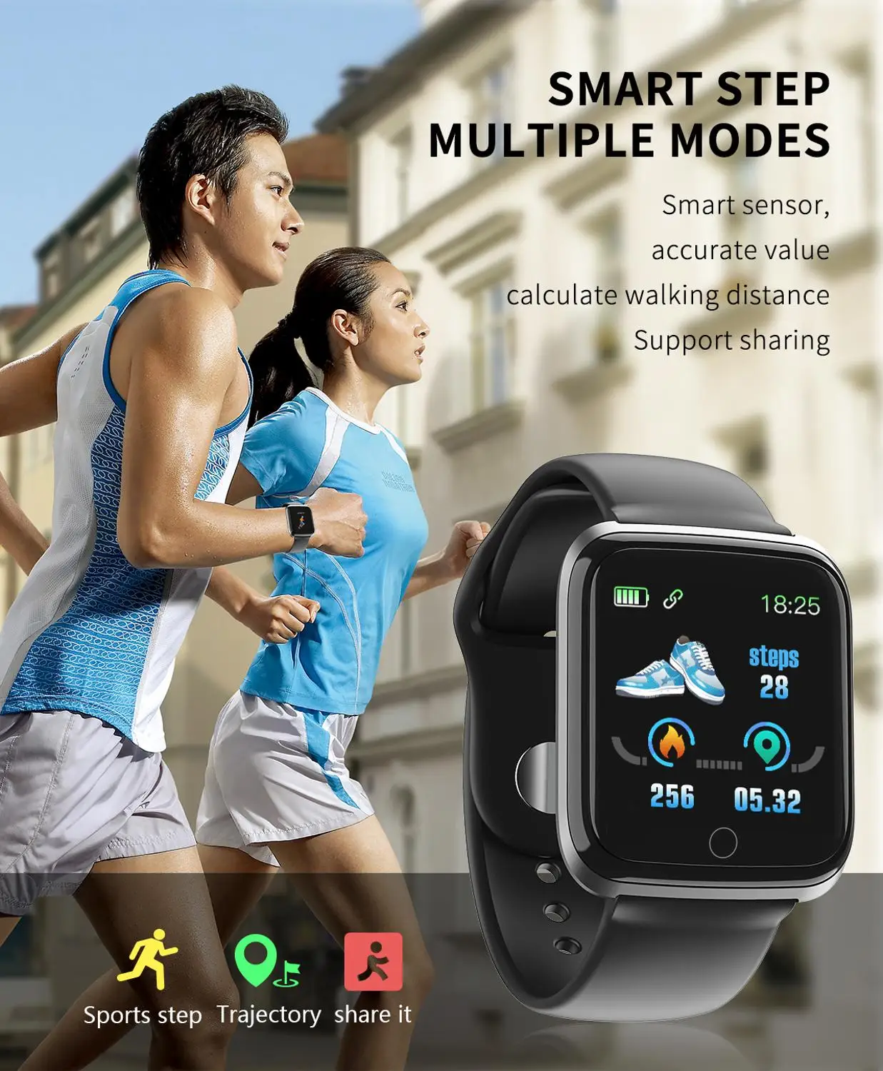 M6 розовый для женщин Девушка Smartwatch кровяное давление монитор сердечного ритма IP67