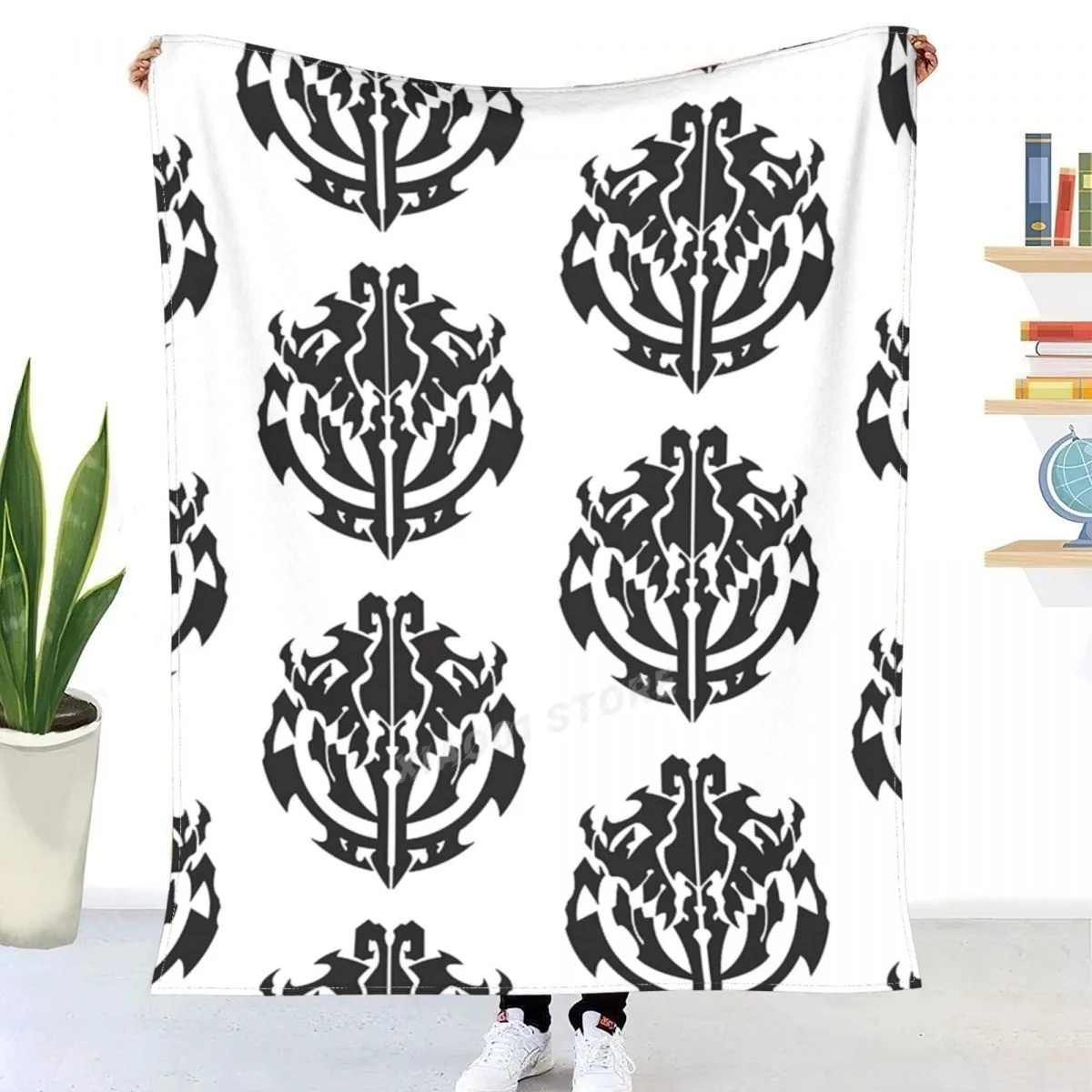 

Ainz Ooal Gown Clan Logo Throw Blanket Sherpa Blanket Bedding soft Blankets