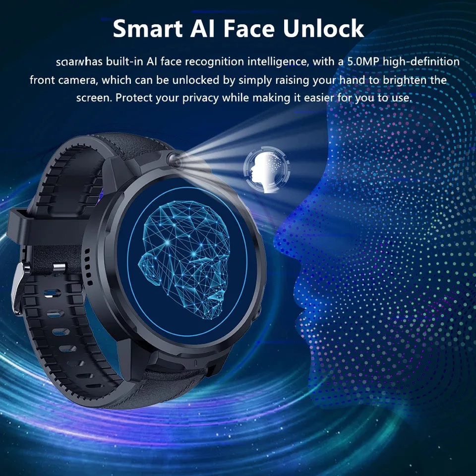 Новый продукт 4G Смарт-часы Android 7 1 LTE 3G 32 ГБ 5 м двойная камера 6 дюйма Face ID с таймером