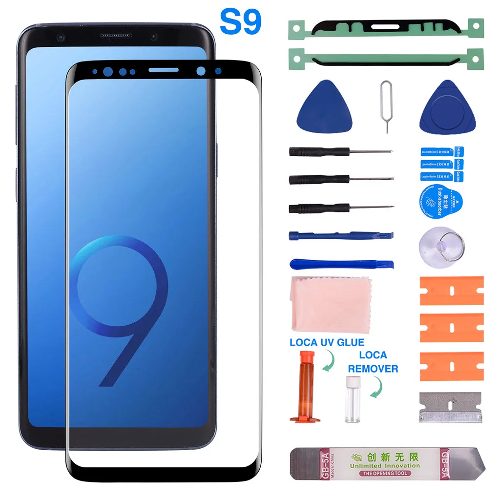 Совместимость с Samsung Galaxy S9 передним стеклом сменный комплект для ремонта