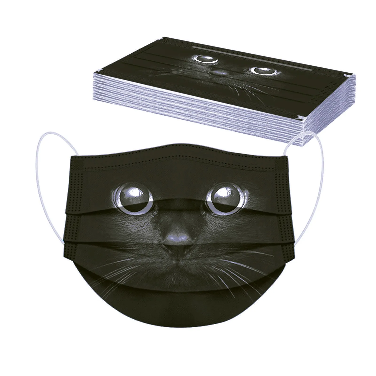 10 шт. трехслойная маска для лица взрослых кошек животных|Аксессуары костюмов| |