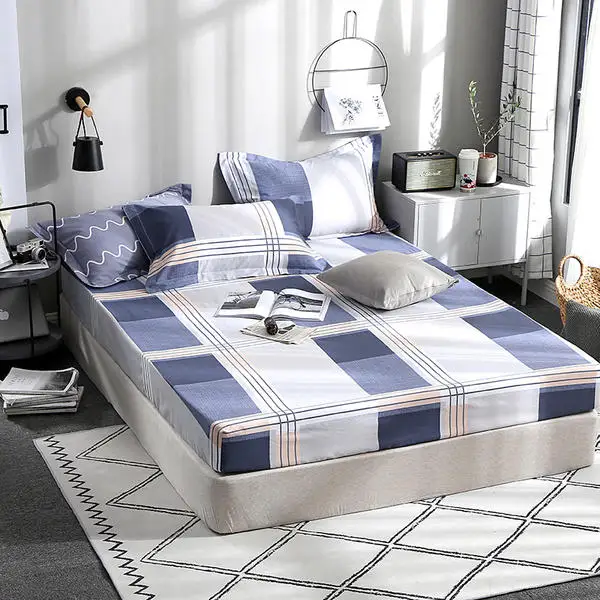 Качественный хлопок простыня наматрасник с эластичным ремешком высотой 25 см queen