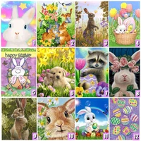 easter bunny rabbit cartoon diy 5d diamond painting embroidery canvas painting kits home decor wall art