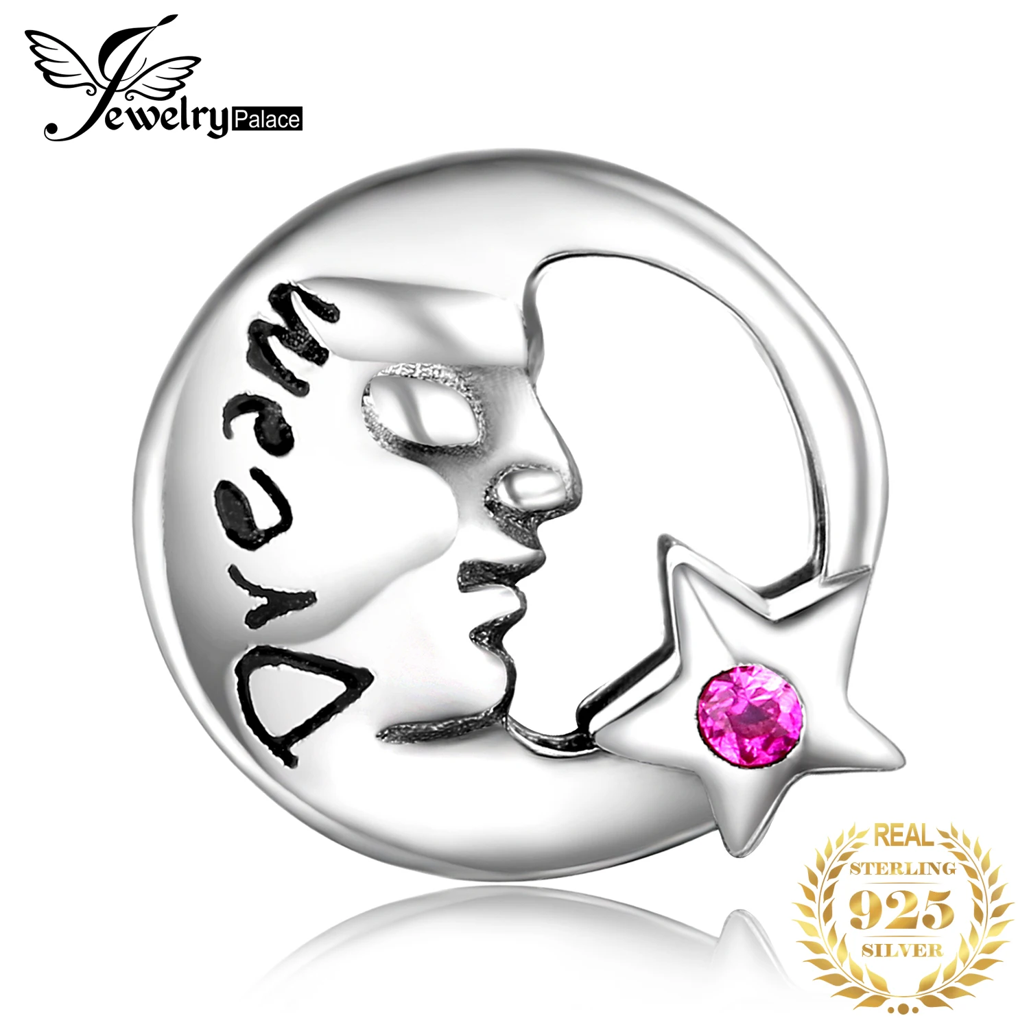 Ювелирные изделия серебряные бусины 925 пробы с лунным лицом подвески серебро