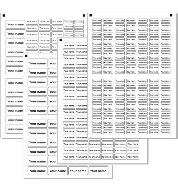 3 размера прозрачные наклейки с мультяшным рисунком именные на заказ