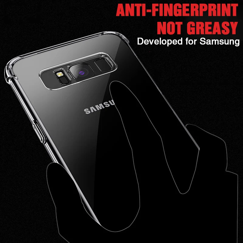 Силиконовые чехлы для телефонов Airbag для Samsung Galaxy S8 S9 S10 Plus мягкая задняя крышка на Note 8 9 10 A50 A70 A10 прозрачная оболочка