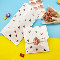 100pcs heart favor bags foil goldrose gold heart bags for wedding bridal shower baby shower favor paper gift bags with heart