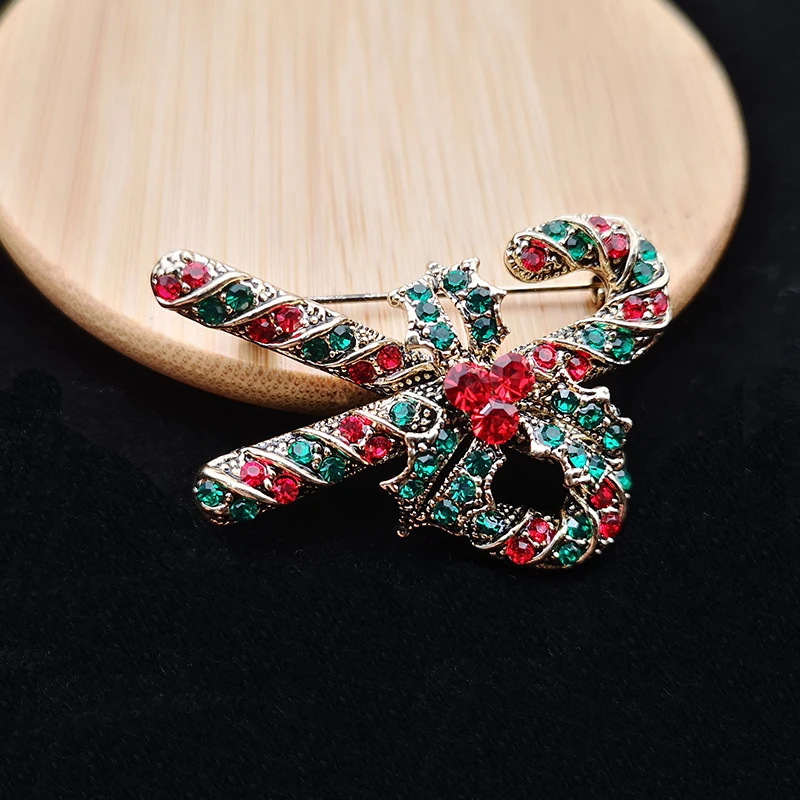 Новое поступление зеленый красный цвет стразы рождественские костышки Женская