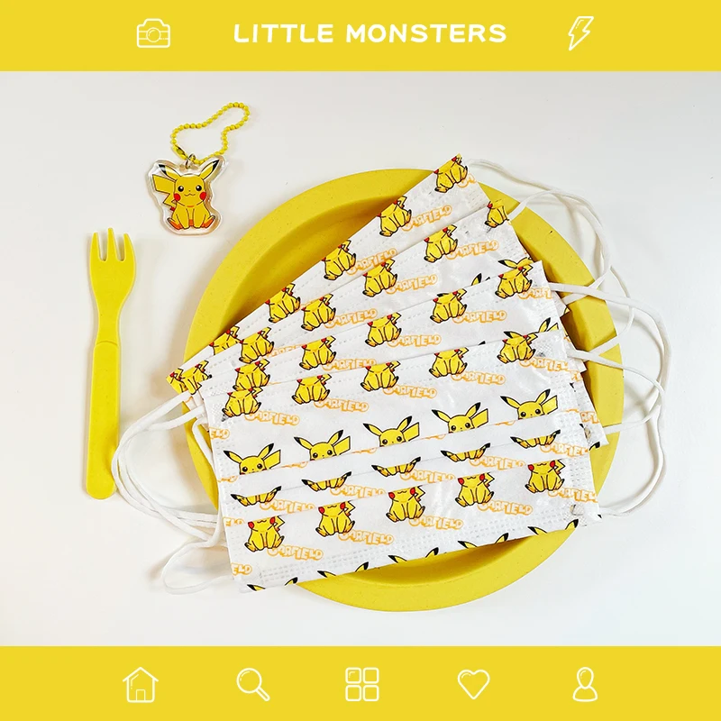 Новинка детская одноразовая Защитная маска для лица с покемоном 10 шт. фильтр