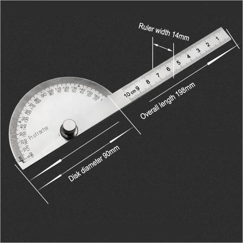 Полукруглый транспортир на 180 градусов угловая линейка 0 10 см разделитель из