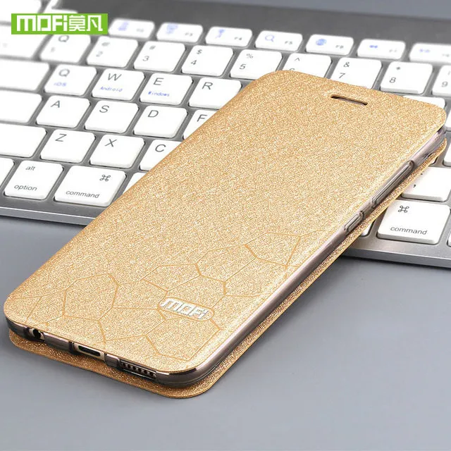 MOFI для Xiaomi Redmi Note 5 Pro Чехол-книжка кожаный чехол для Redmi Note 4X глобальная версия чехол с функцией подставки для Redmi Note 5 - Цвет: Gold