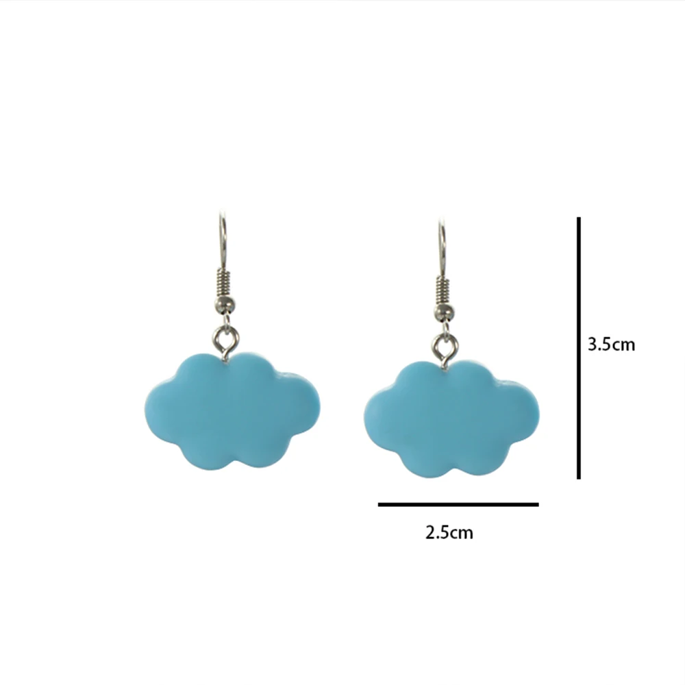 

Korea Fashion Simple Sweet Summer Cloud Drop Earrings Design Cute Sky Cloud Acrylic Dangle Earrings Jewelry Gift For Woman